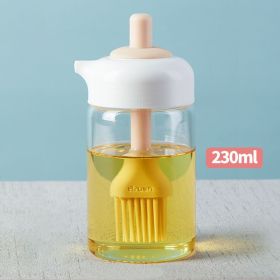 1pc Oil Dispenser; 2 In 1 Wide Opening Bottle With Silicone Brush; Glass Condiment Bottles For Kitchen Cooking; BBQ; Baking